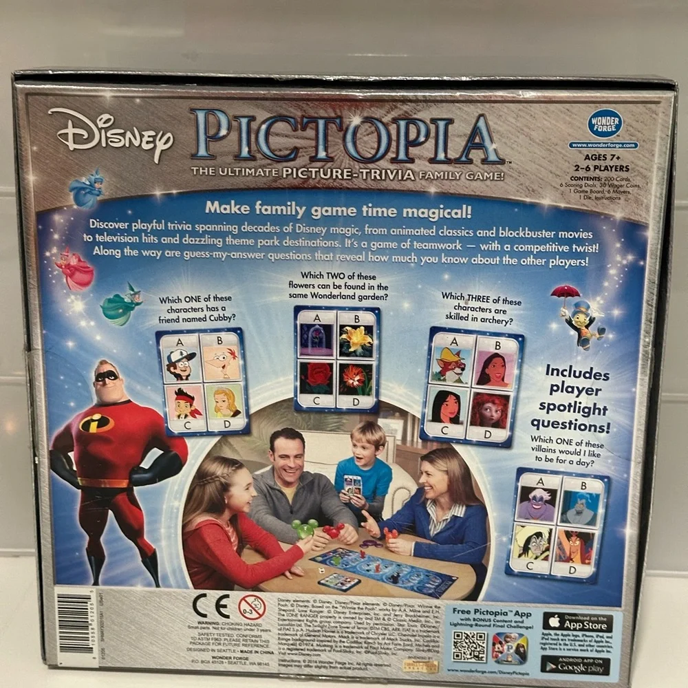 Brand New Pictopia Disney Edition the Ultimate Picture Trivia Family Board Game